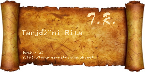 Tarjáni Rita névjegykártya