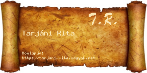 Tarjáni Rita névjegykártya